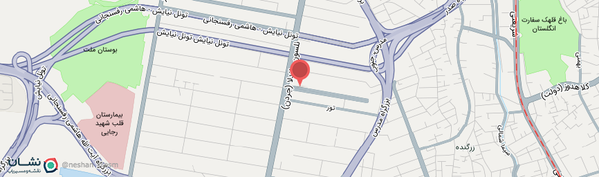 آدرس هتل آپارتمان گلشهر تهران روی نقشه