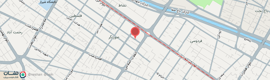 آدرس خانه مسافر رویال شیراز روی نقشه