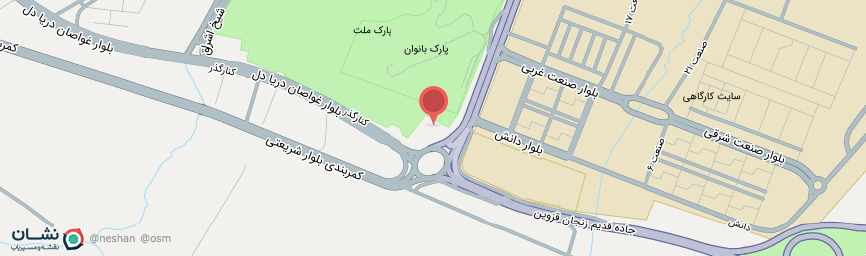 آدرس هتل بزرگ زنجان روی نقشه