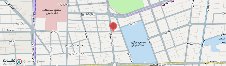 آدرس هتل امید تهران روی نقشه