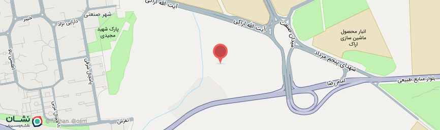 آدرس هتل امیرکبیر اراک روی نقشه