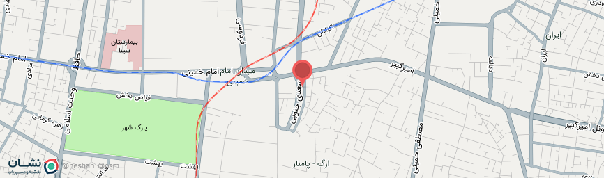 آدرس هتل نیکان تهران روی نقشه