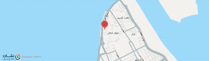 آدرس اقامتگاه بوم گردی مان همیشه سبز بوشهر روی نقشه
