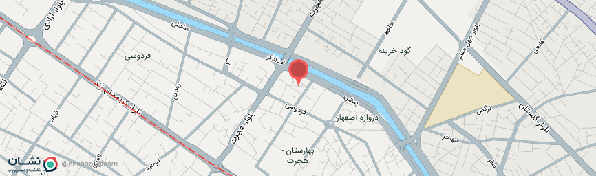 آدرس خانه مسافر هجرت شیراز روی نقشه
