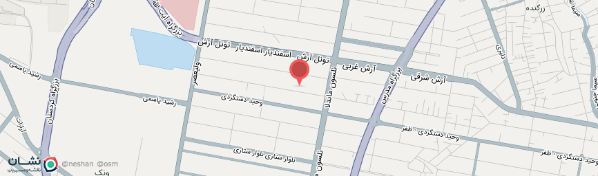 آدرس هتل آپارتمان طوبی تهران روی نقشه