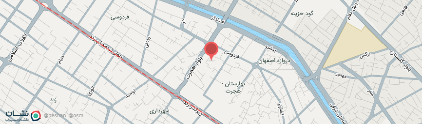 آدرس هتل حافظ شیراز روی نقشه