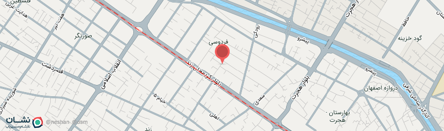 آدرس هتل آپارتمان کاخ شیراز روی نقشه