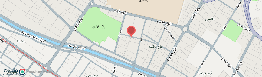 آدرس هتل آپارتمان خانه سبز شیراز روی نقشه