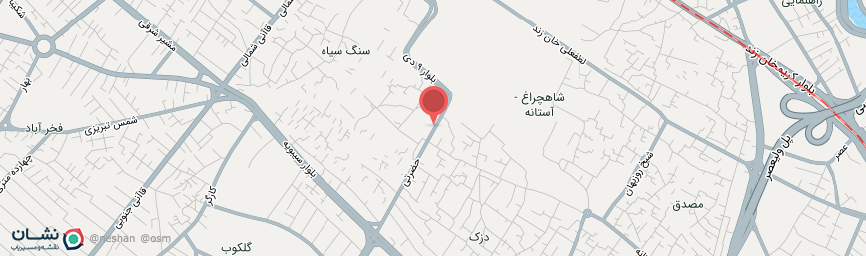 آدرس مهمانپذیر احمدی شیراز روی نقشه