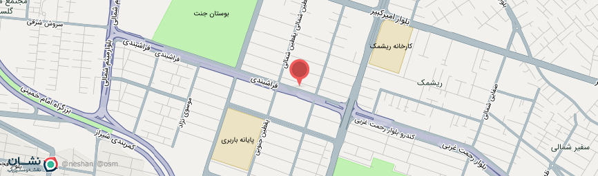 آدرس هتل امیرکبیر شیراز روی نقشه