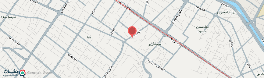 آدرس مهمانپذیر توحید شیراز روی نقشه