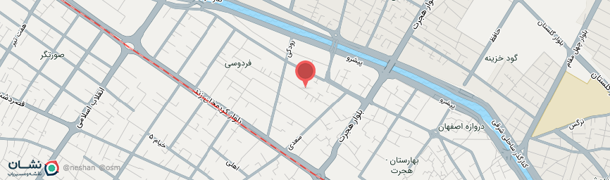 آدرس هتل آپارتمان تائب شیراز روی نقشه
