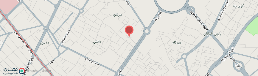 آدرس مهمانپذیر حضرت جواد مشهد روی نقشه
