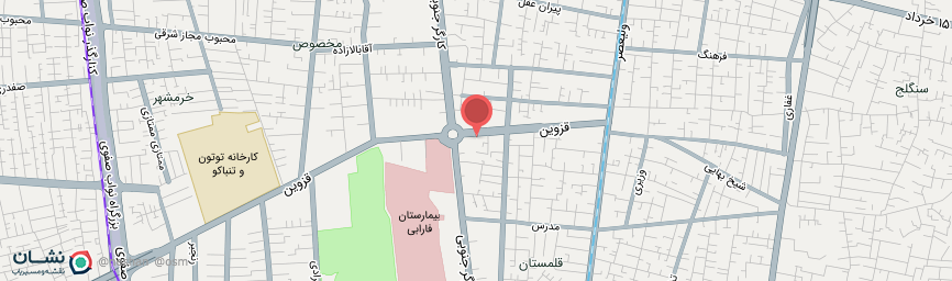 آدرس مهمانپذیر مهتاب تهران روی نقشه