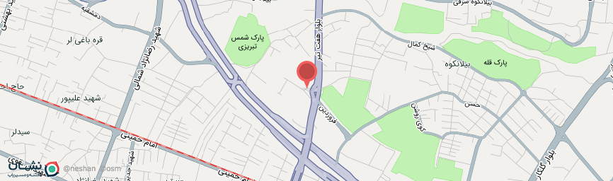 آدرس هتل آپارتمان ایرانیان تبریز روی نقشه