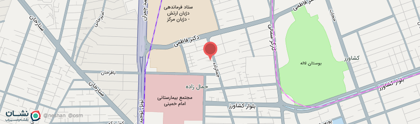 آدرس هتل گران میراث رشیدیه تهران روی نقشه