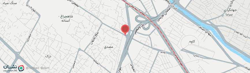 آدرس مهمانپذیر محمدی شیراز روی نقشه