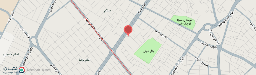 آدرس هتل درویشی مشهد روی نقشه