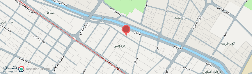 آدرس هتل آپارتمان تچر شیراز روی نقشه