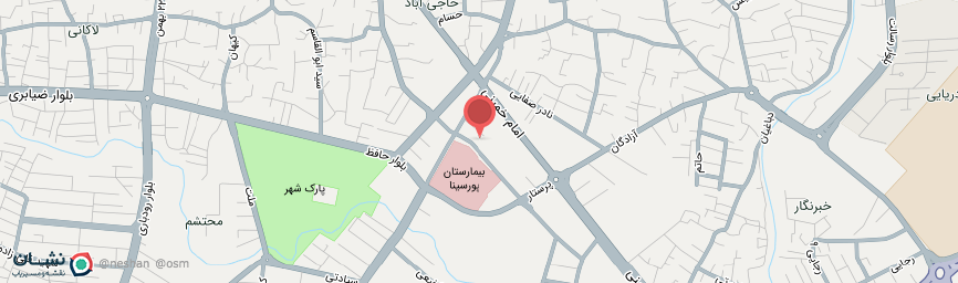 آدرس مهمانپذیر ایرانیان رشت روی نقشه
