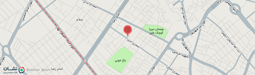 آدرس هتل آپارتمان ارمغان مشهد روی نقشه