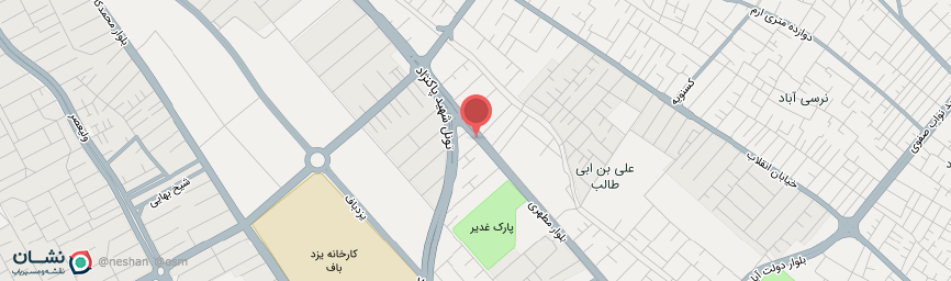 آدرس مهمانپذیر ملت یزد روی نقشه