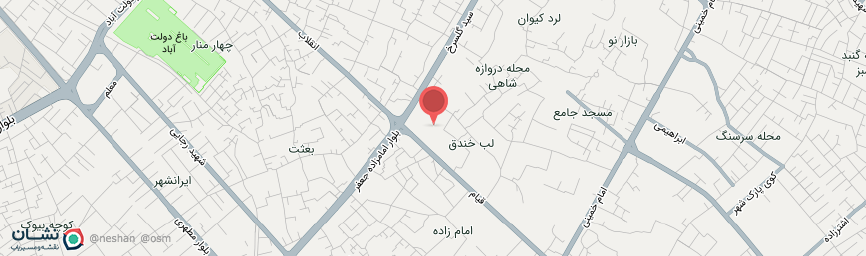 آدرس اقامتگاه بوم گردی تاج الملوک یزد روی نقشه