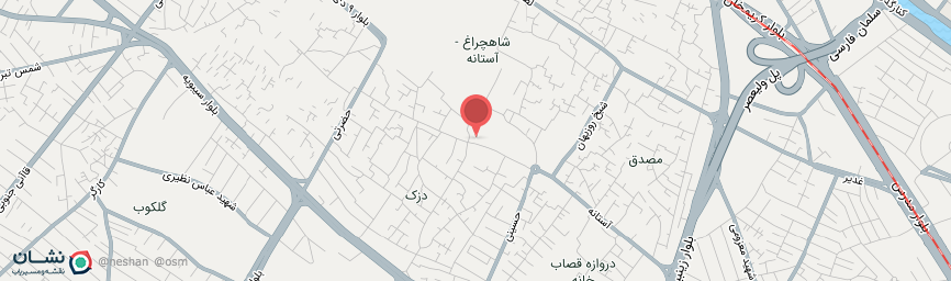 آدرس اقامتگاه بوم گردی عمارت هفت رنگ شیراز روی نقشه