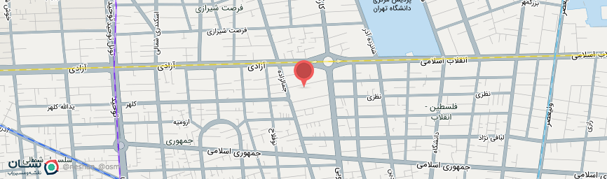 آدرس مهمانپذیر آراز تهران روی نقشه