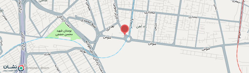 آدرس مهمانپذیر آریا تهران روی نقشه