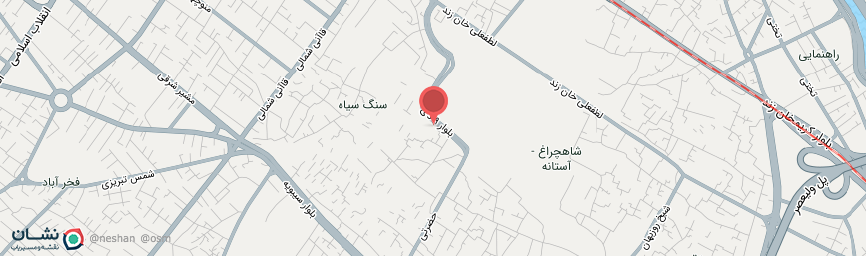 آدرس خانه مسافر کاراندیش شیراز روی نقشه