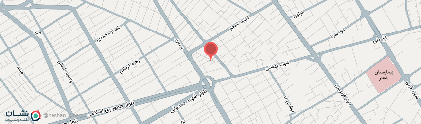 آدرس هتل آپارتمان ملکوتی کرمان روی نقشه
