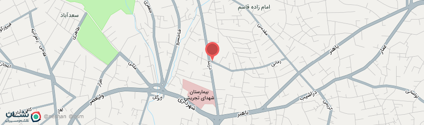آدرس هتل ویستریا تهران روی نقشه