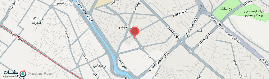 آدرس مهمانپذیر پردیس شیراز روی نقشه
