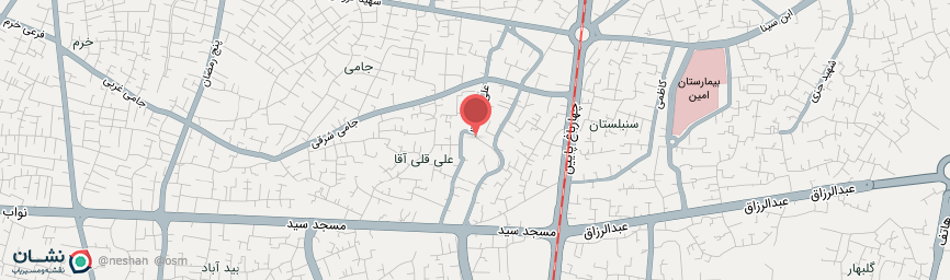 آدرس مهمانپذیر بید اصفهان روی نقشه