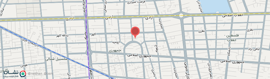 آدرس هتل آساره تهران روی نقشه