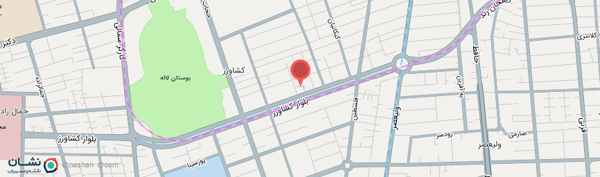 آدرس هتل ورنوس تهران روی نقشه