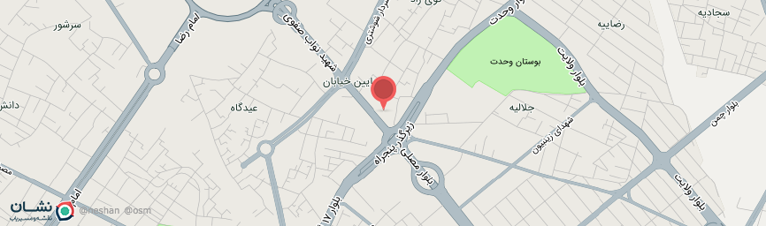 آدرس هتل فیروزه توس مشهد روی نقشه