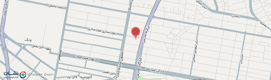 آدرس هتل پاریز تهران روی نقشه