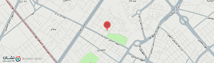 آدرس هتل آیران مشهد روی نقشه