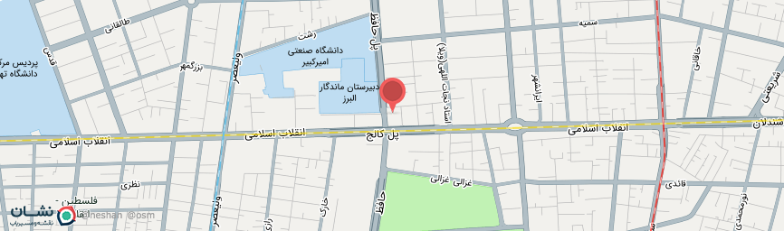آدرس هتل پرشیا تهران روی نقشه