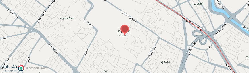 آدرس اقامتگاه بوم گردی عمارت قاجاریه شیراز روی نقشه