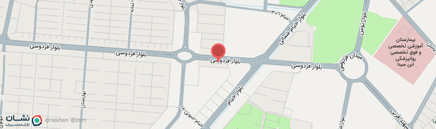 آدرس هتل ارس مشهد روی نقشه