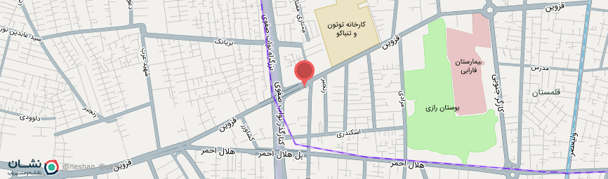 آدرس مهمانپذیر ارس تهران روی نقشه