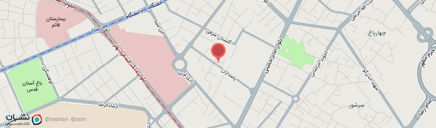 آدرس هتل آسیا مشهد روی نقشه