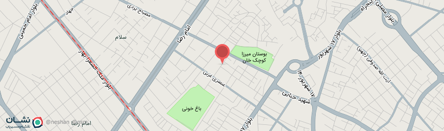 آدرس هتل آپارتمان شبستان مشهد روی نقشه