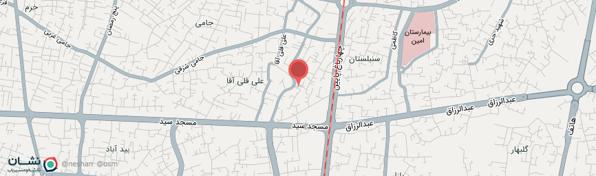 آدرس اقامتگاه بوم گردی علی قلی آقا اصفهان روی نقشه