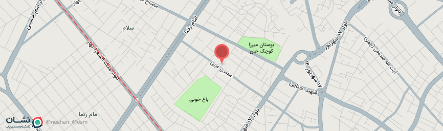 آدرس هتل امینیان مشهد روی نقشه