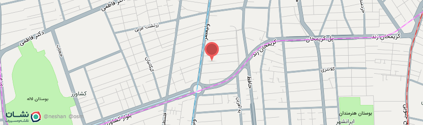 آدرس هتل ریتز تهران روی نقشه