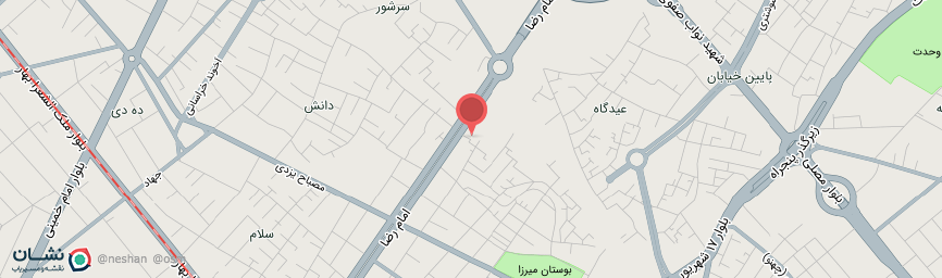 آدرس هتل شهریار مشهد روی نقشه